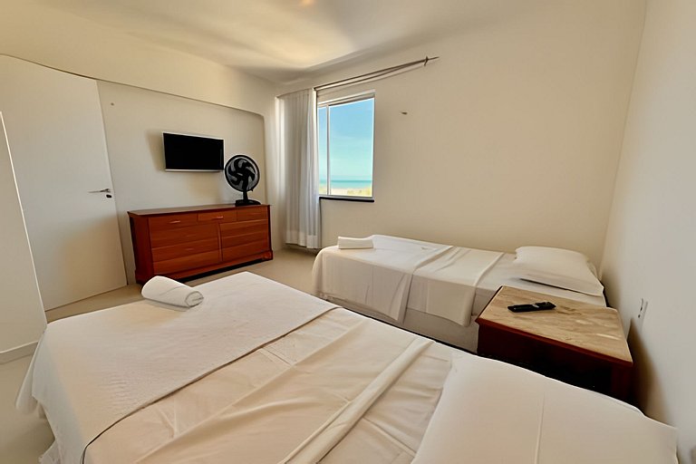 Apê a 90m da Praia: 5 Quartos,Wifi, Ar - UH 601