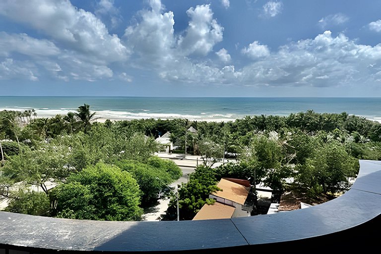 Apê na Praia: Vista Mar,5 Quartos, Ar e Wifi