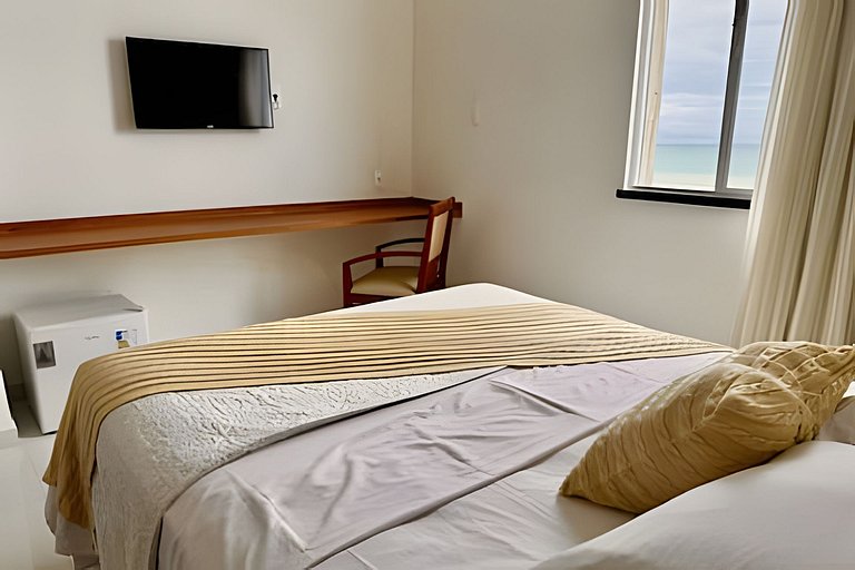 Suíte na Praia Vista Mar: Wifi e Frigobar - UH 804