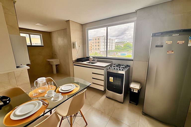 Suíte na Praia: Ar, Wifi, TV e Frigobar - UH 202