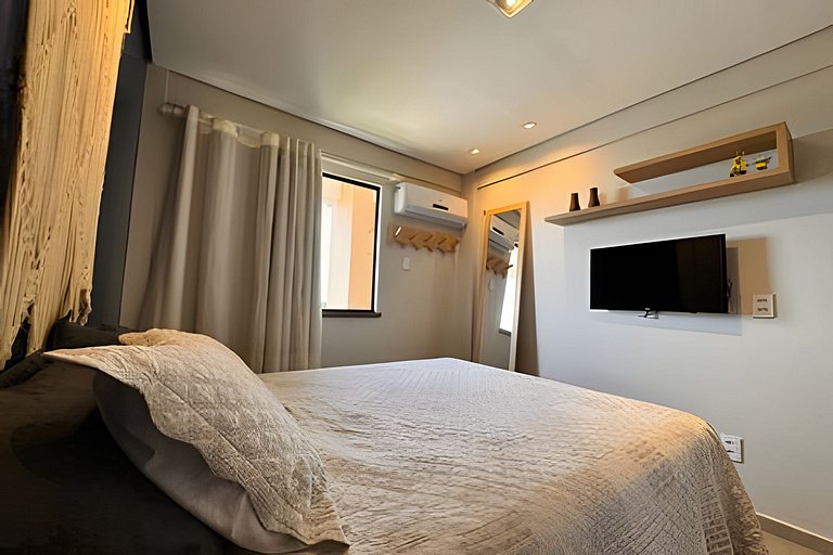 Studio a 1km do Beach Park: Lazer, Ar Cond e Vaga