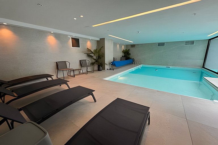 Vista Mar, 2 Quartos, Academia e Piscina em Buceo