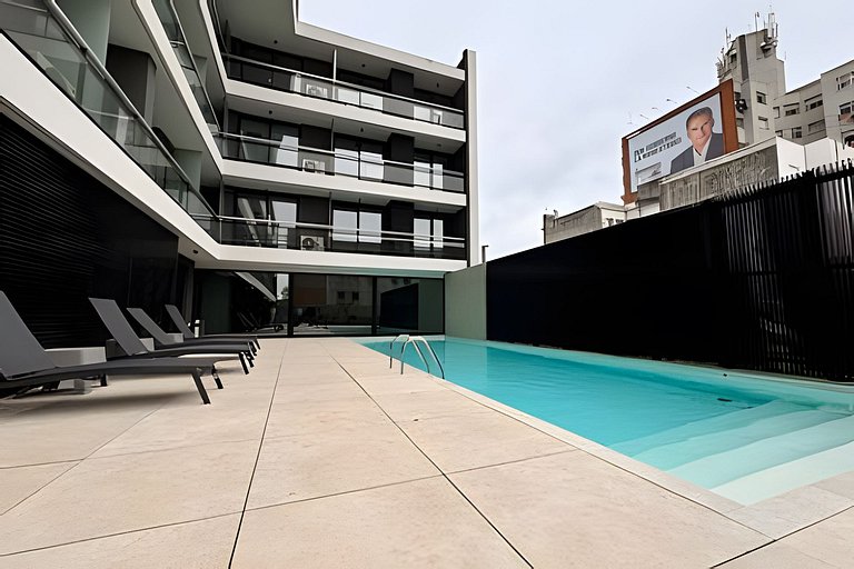Vista Mar, 2 Quartos, Academia e Piscina em Buceo