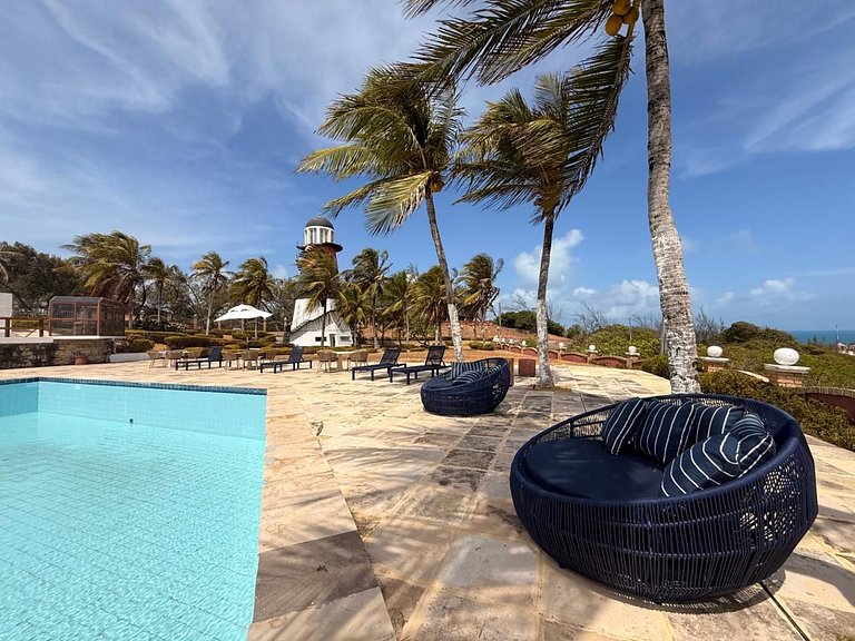 Suíte com vista mar, estacionamento, e Piscina-509