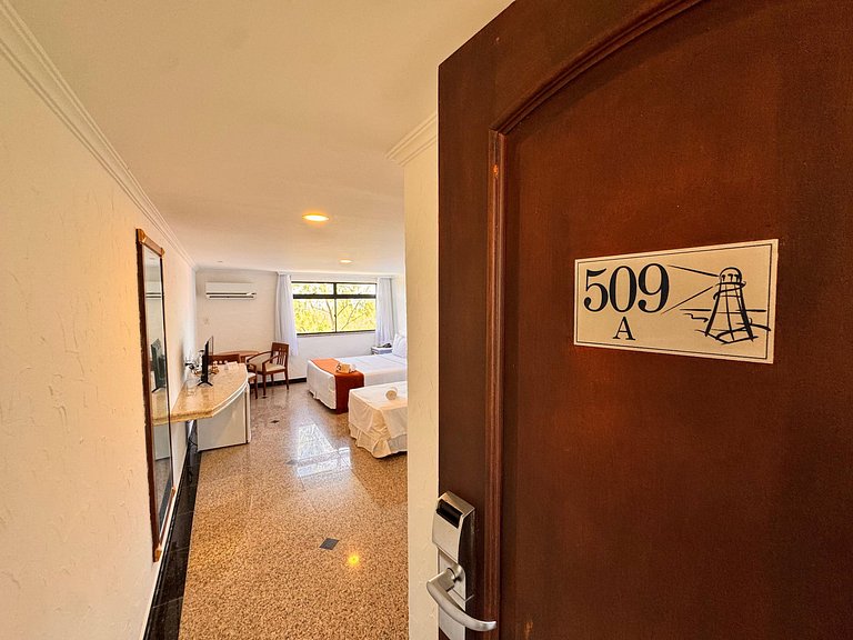 Suíte com vista mar, estacionamento, e Piscina-509
